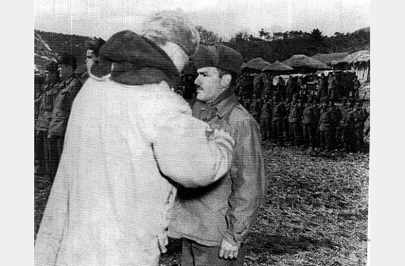 CPL. Gilberto Calderon recieves the Silver Star.