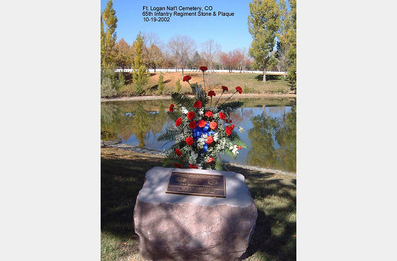 Memorial Plaque for the 65th Infantry Regiment at Fort Logan, Colo.