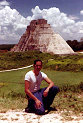 Danny Nieves - Chichenitza, Yucatan, Mexico, Pyramid of the Magician in backgound - 1976