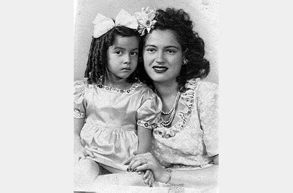 My sister Mildred and my mother Emilia Ortiz Aponte - 1945