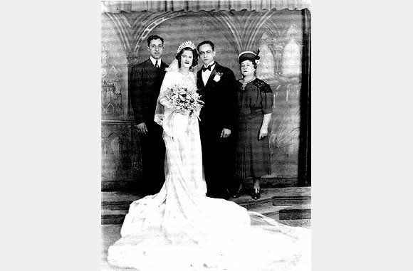My parents wedding photo - left to right - Clement Resto, Emilia Ortiz, Francisco Nieves, Claudina Aponte