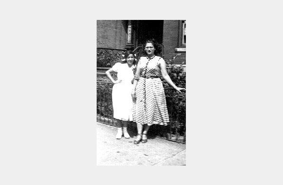 My sister Mildred and my mother Emilia Ortiz Aponte. - 1956