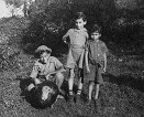My uncle Juanin Nieves Ortiz, and my cousins Mario and Jovino. - 1946
