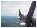 Engines of B17 in flight